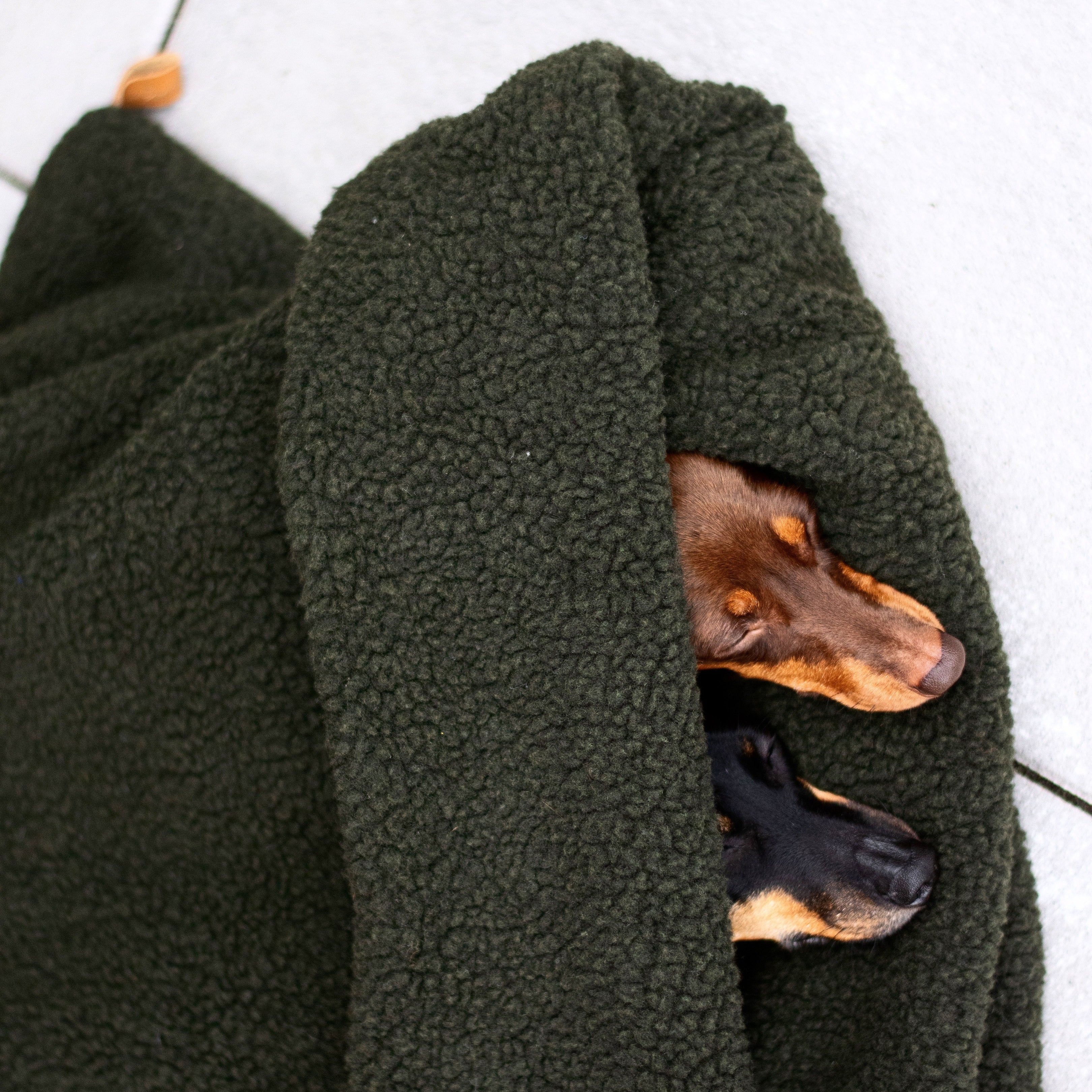 sugar dog schlafsack DAS ORIGINAL Kuschelschlafsack Teddy Army Green – Lieblingspfote